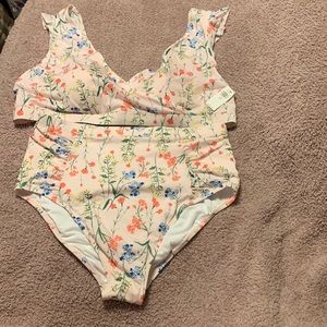 Floral high waisted bikini 2X